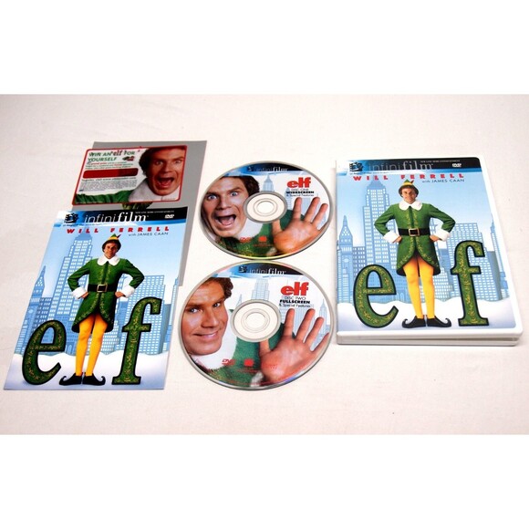Elf - DVD - Will Ferrell - Infinitifilm Edition - Widescreen + Fullscreen - PG - Picture 1 of 1